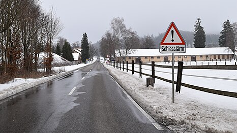 Aufmarschort bernischer Truppenteile mit Blick in Richtung der angreifenden Franzosen