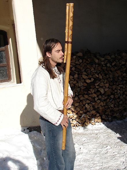 The fujara, a traditional Slovak shepherd's pipe
