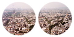 Paris as seen with full visual fields