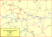 The GNR system in Yorkshire in 1888 GNR yorks 1888.png