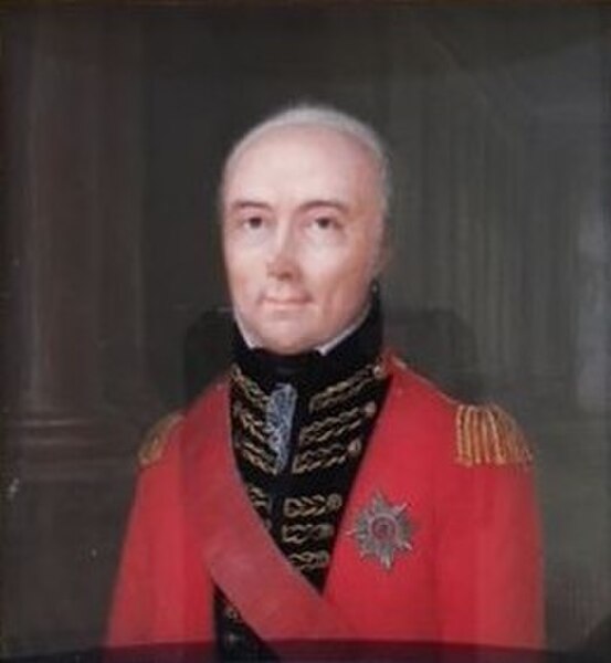 Portrait miniature of George Beckwith, 1809, painted by Charlotte Martner [fr], an artist from Fort-de-France, 1809