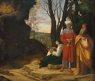 <i>The Three Philosophers</i> Painting by Giorgione
