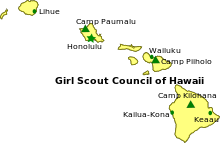 Girl Scout Council of Hawaii map.svg