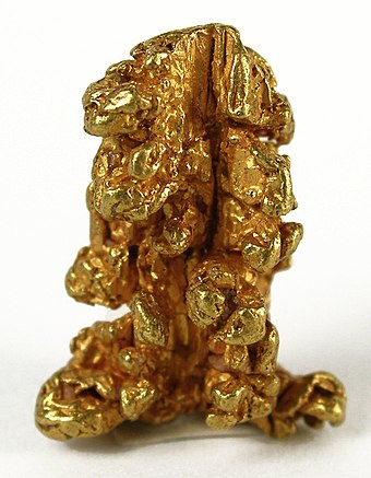 Unusual gold specimen from Bulun District, Lena River basin. Weight is about 6 grams.