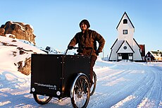 Vélo cargo au Groenland