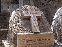Gustav Bauernfeind's grave in the Templer Cemetery in the German Colony, Jerusalem