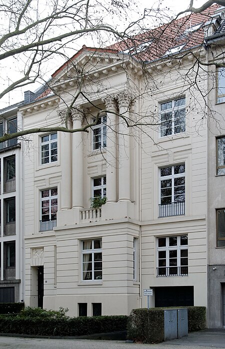 Haus Achenbachstrasse 24 in Duesseldorf Duesseltal, von Nordosten