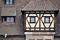 Deutsch: Detail des Heilig-Geist-Hospitals in Nürnberg-St. Sebald, Blick von der Museumsbrücke. This is a picture of the Bavarian Baudenkmal (cultural heritage monument) with the ID D-5-64-000-1902 (Wikidata)