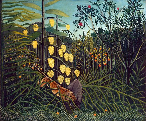 Henri Rousseau, In a Tropical Forest Combat of a Tiger and a Buffalo, 1908–1909, Hermitage Museum, St. Petersburg