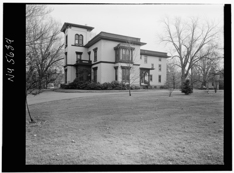 File:Historic American Buildings Survey, Hans Padelt, Photographer November 1967, (2 1-4' x 2 3-4' negative) WEST AND NORTH FACADES. - Bates-Ryder House, 1399 East Avenue, Rochester, HABS NY,28-ROCH,13-4.tif