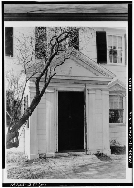 File:Historic American Buildings Survey Arthur C. Haskell, Photographer Nov. 21, 1936 (e) EXT.- FRONT PORCH, LOOKING WEST - Reverend Nehemiah Hobart House, Cohasset, Norfolk County, HABS MASS,11-COHA,5-6.tif