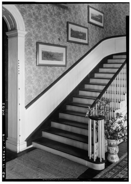 File:Historic American Buildings Survey John O. Brostrup, Photographer April 29, 1936 8-40 A.M. ONE-HALF ENTRANCE HALL (General View) - Mount Lubentia, 601 Largo Road, Largo, Prince HABS MD,17-LARG.V,1-9.tif