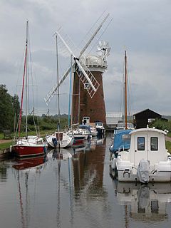 Horsey Windpump Drainage windmill in Horsey, Norfolk, England