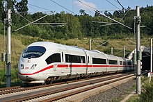 An ICE 3 on the Cologne-Frankfurt high-speed rail line ICE 3 Oberhaider-Wald-Tunnel.jpg