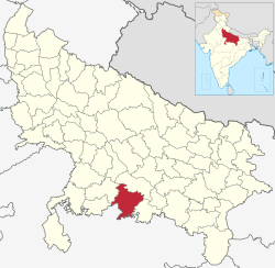 Location of Banda district in Uttar Pradesh