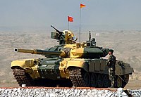 Bhishma NSV has secondary armaments like the 12.7 mm AA machine gun and PKT 7.62 mm coaxial machine gun.