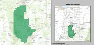 Indianas 9th congressional district U.S. House district in south central Indiana