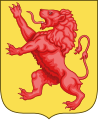 Proposition de blason pour la Macédoine : « D'or au lion rampant de gueules. »