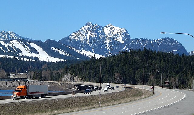 A section of I-90 near Snoqualmie Pass