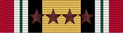 Thumbnail for File:Iraq Campaign Medal ribbon, 4th award.svg