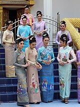 Image 7Thai women wearing Isan Modifide sinh dress for Boon Bang Fai festival in Roi Et (from Culture of Thailand)