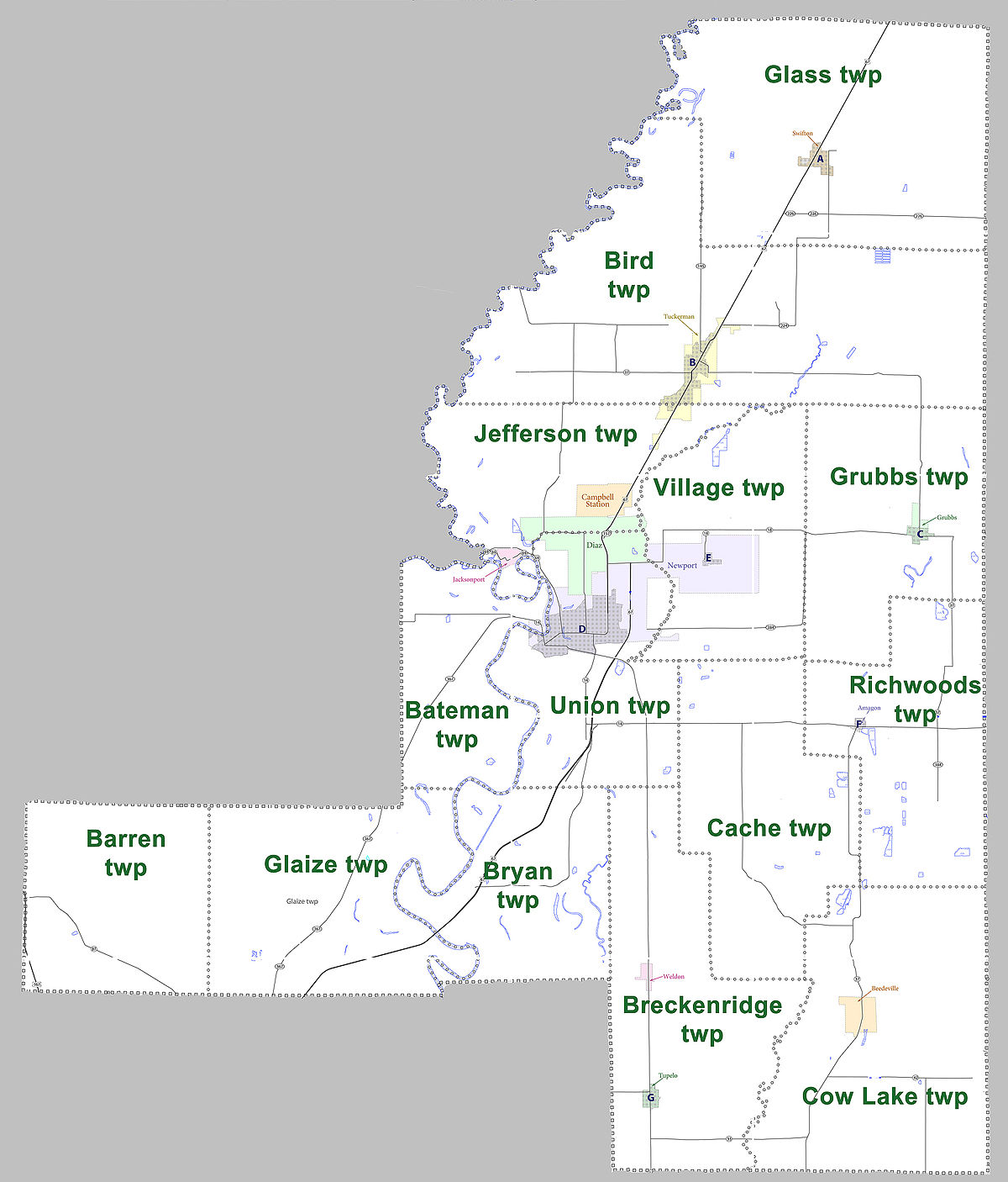 jackson county township map File Jackson County Arkansas 2010 Township Map Large Jpg jackson county township map