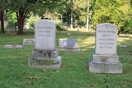 Graves of James and Sarah Angell