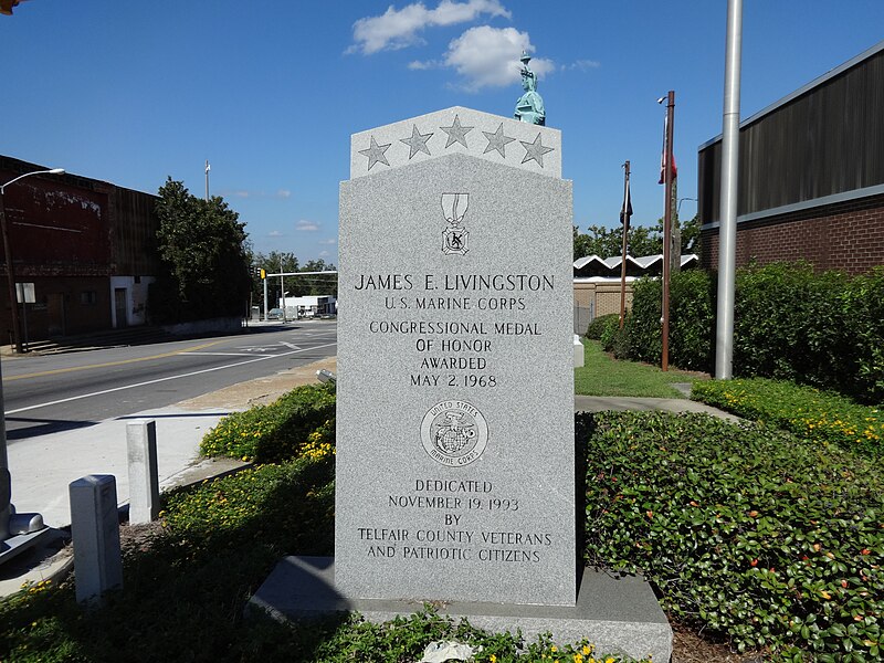 File:James E. Livingston memorial, McRae.JPG