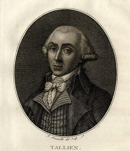 Jean-Lambert Tallien,gravure de François Bonneville, fin du XVIIIe siècle.