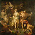 Plutone lascia andare Euridice con Orfeo, di Jean Raoux (1718–1720)