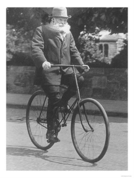 John Boyd Dunlop on a bicycle, c. 1915