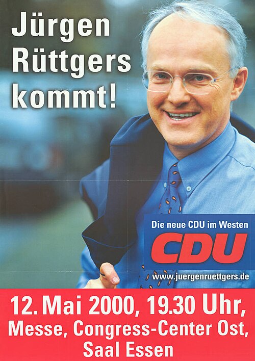 Rüttgers on a 2000 poster of the CDU