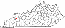 Location of Providence, Kentucky