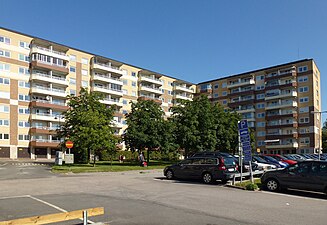 Lakónegyed Kallhäll-ban, Stockholm elővárosában