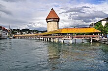 Kapellbrucke (Chapel Bridge), a covered bridge in Lucerne, Switzerland Kapellbrucke (Chapel Bridge), Lucerne, Switzerland.jpg