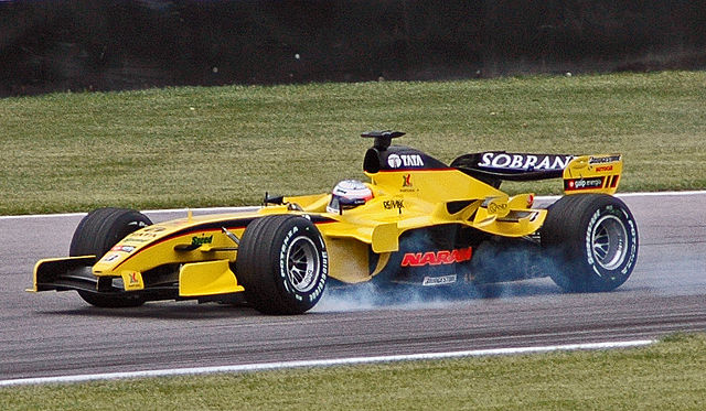 Narain Karthikeyan driving for Midland owned Jordan at the 2005 United States Grand Prix.