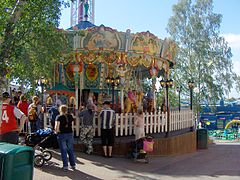 A carousel at Linnanmäki in Helsinki, Finland