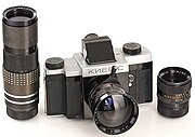 The Kiev-S with it's 3 lenses