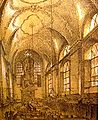 The interior of the synagogue in the 19th century