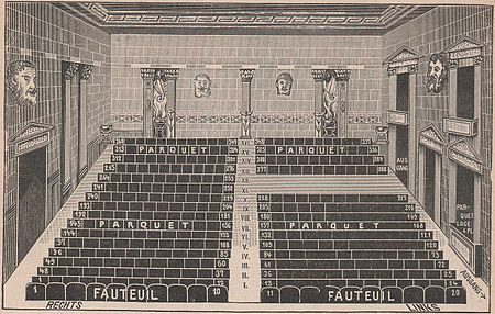 Kleines Theater in Berlin, Unter den Linden 44, Bestuhlung 1912