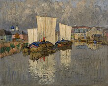 Konstantin Gorbatov - Boats by the River Bank.jpg