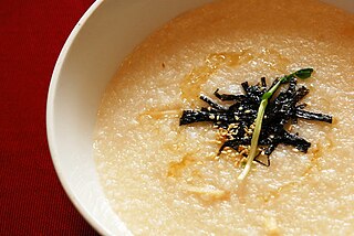 <span class="mw-page-title-main">Jeonbok-juk</span> Korean abalone rice porridge