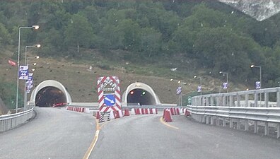 Krraba Tunnel on the A3 Tirana - Elbasan