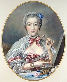 Portrait de Jeanne Antoinette Poisson, Marquise de Pompadour, 1880-1930 (pastel sur papier ; reproduction du tableau de François Boucher ; Inv. musée de la Vie wallonne no MVW-5017451 ; 82 × 66 cm), Liège, musée de la Vie wallonne.