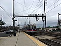 A Center City-bound train stops at Langhorne station in December 2017