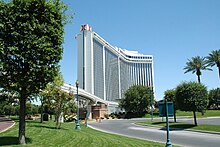 Hotel with former Hilton logo and branding. Las Vegas Hilton-2.jpg