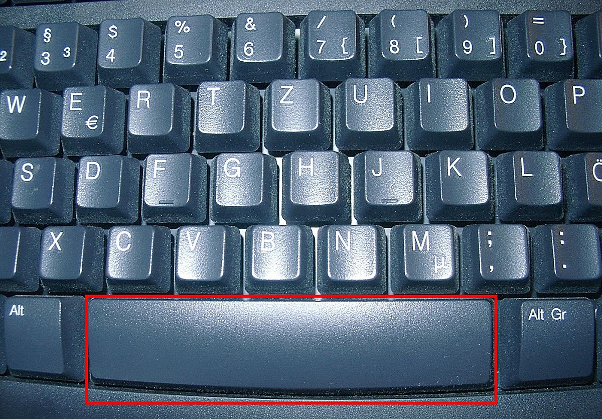 How to put the space bar back