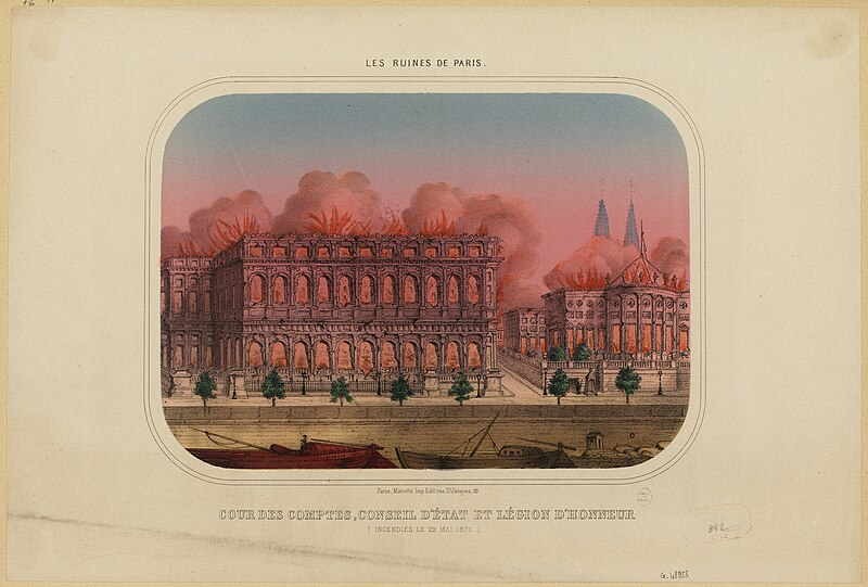 File:Les ruines de Paris.Cour des Comptes, Conseil d'Etat et Légion d'Honneur(Incendiés le 22 Mai 1871.), Paris Musées 20230512103130.jpg