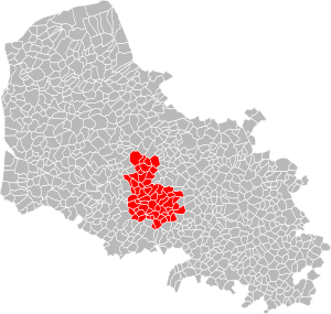 Location of the association of municipalities in the Pas-de-Calais department