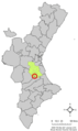 Розташування муніципалітету Алкантера-де-Шукер у автономній спільноті Валенсія